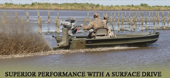 18' GO-DEVIL Surface Drive Boat