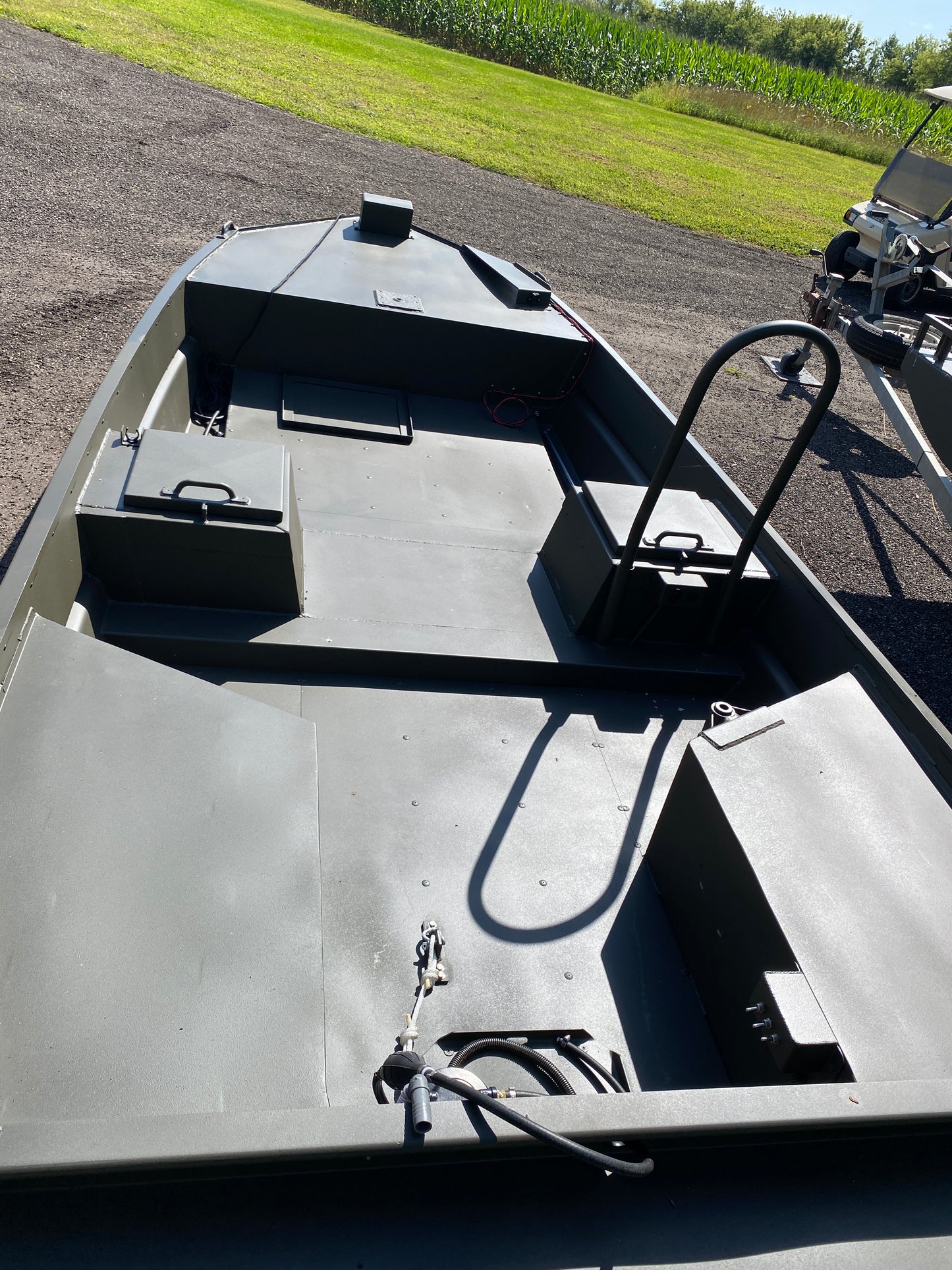 WI GO-DEVIL | 16x60 Surface Drive Boat Split Seat Layout