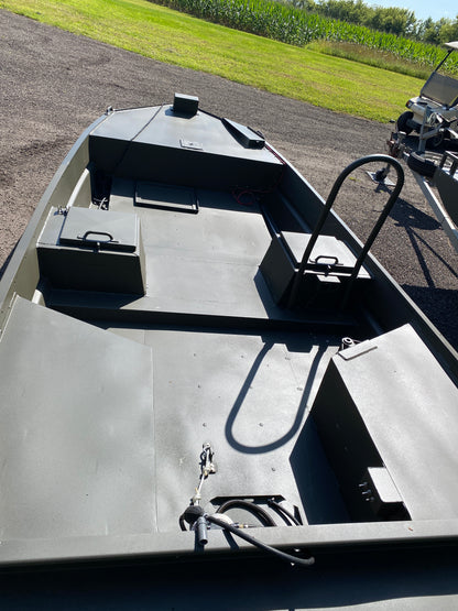 WI GO-DEVIL | 16x60 Surface Drive Boat Split Seat Layout