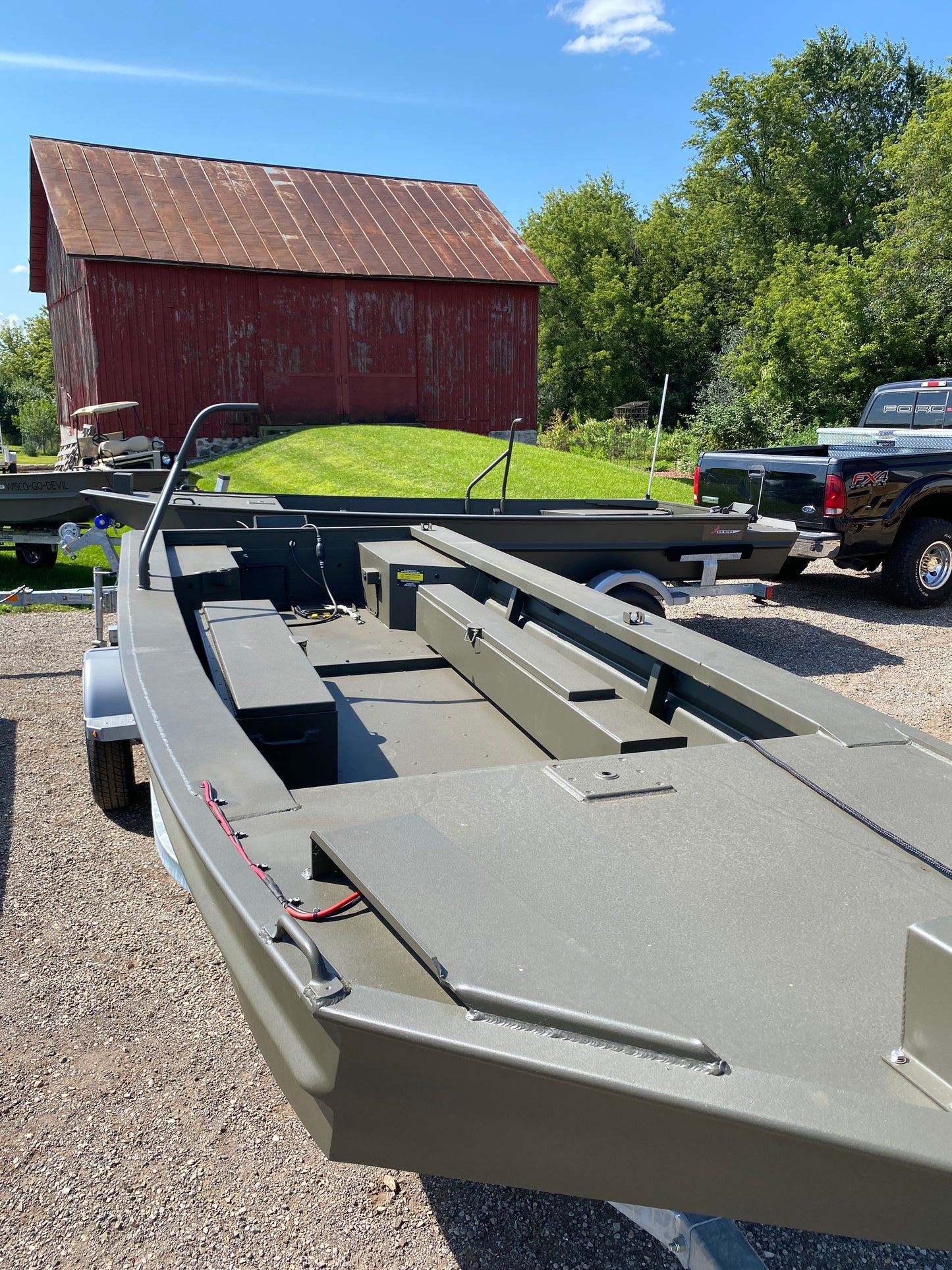 WI GO-DEVIL | 18x54 Surface Drive Boat Open Floor Layout