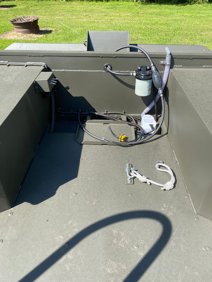 WI GO-DEVIL | 18x60 Surface Drive Boat Split Seat Layout